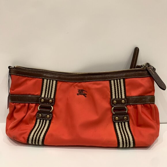 Burberry Red Nylon Shoulder Bag Sku#84298 - Picture 2 of 10